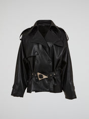 Obsidian Black Trench Jacket