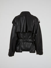 Obsidian Black Trench Jacket