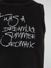 Midnight Black Dreamlike Summer Tank Top