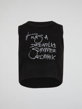 Midnight Black Dreamlike Summer Tank Top
