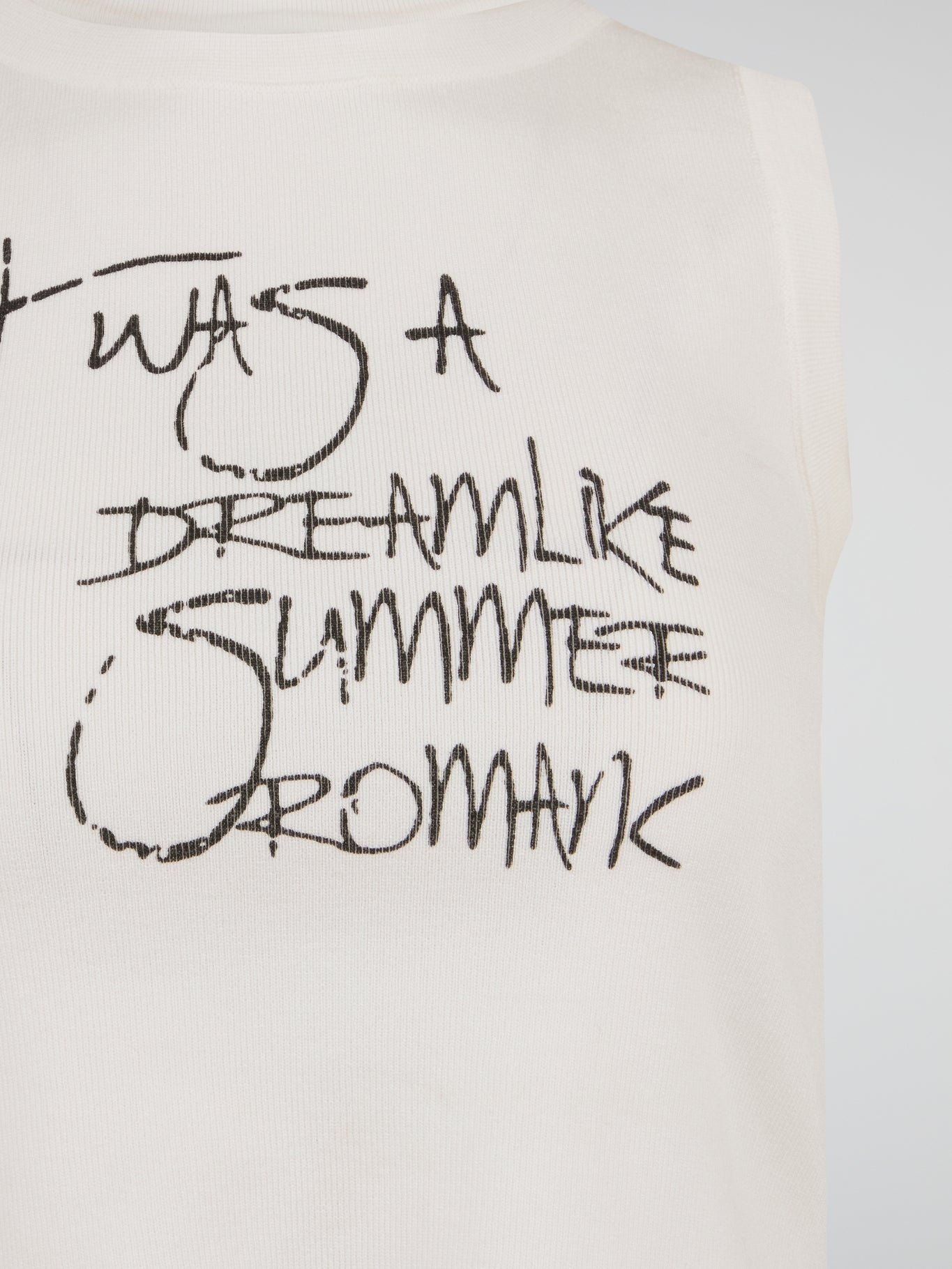 Optic White Dreamlike Graphic Tank Top