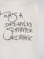 Optic White Dreamlike Graphic Tank Top