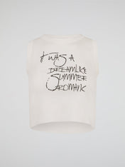 Optic White Dreamlike Graphic Tank Top