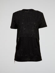 Midnight Black Sculptural Top