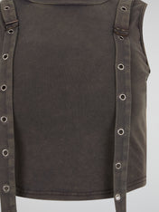 Washed Charcoal Industrial Tank Top
