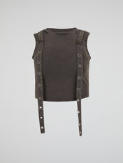 Washed Charcoal Industrial Tank Top