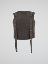 Washed Charcoal Industrial Tank Top