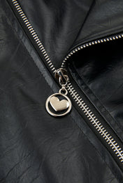 Deconstructed Biker Jacket Black
