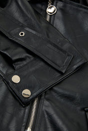 Deconstructed Biker Jacket Black
