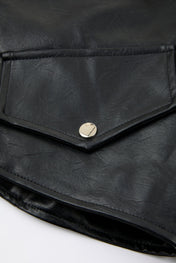 Deconstructed Biker Jacket Black