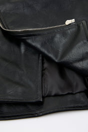 Deconstructed Biker Jacket Black