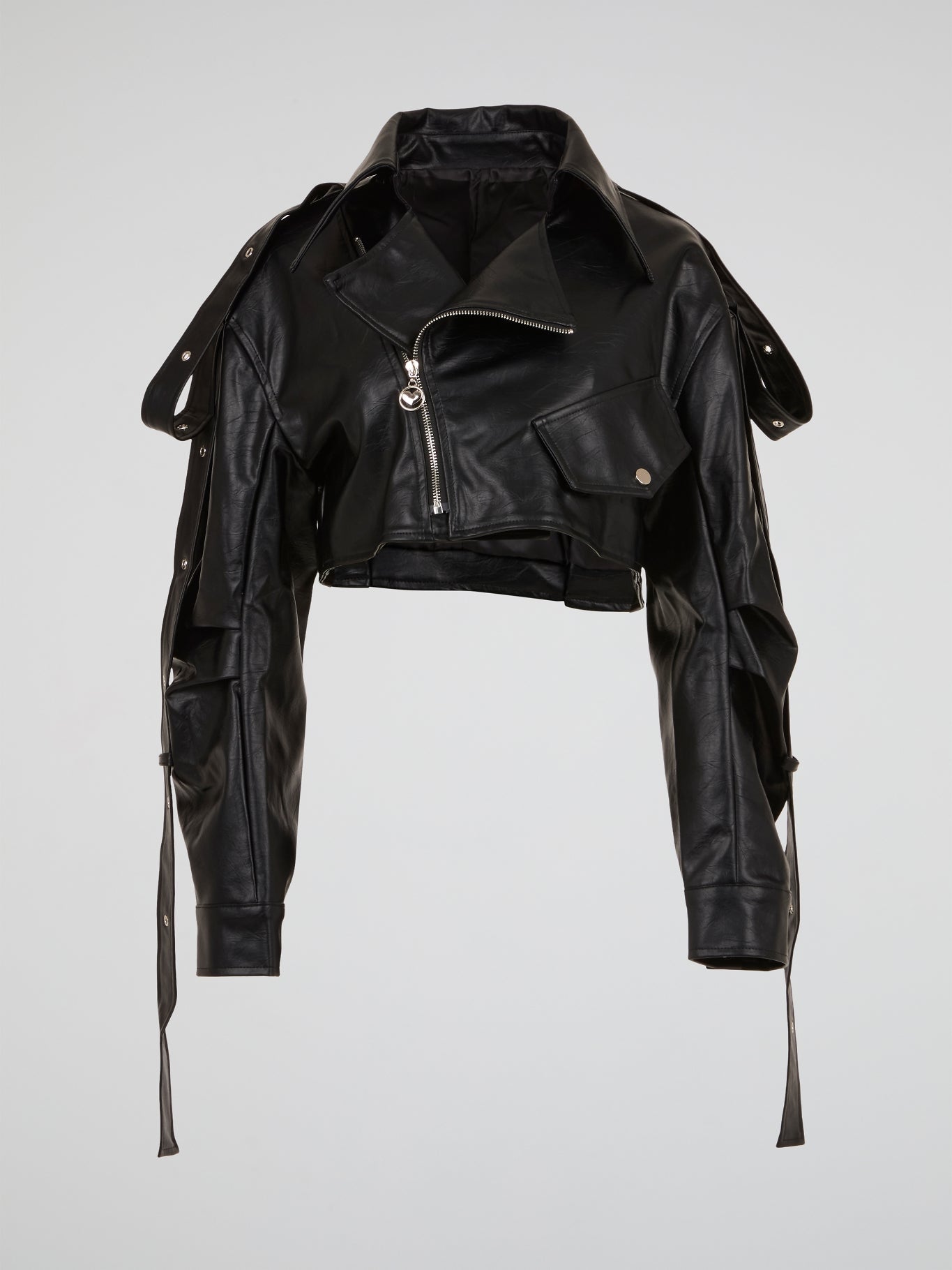 Deconstructed Biker Jacket Black