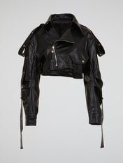 Deconstructed Biker Jacket Black