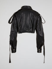 Deconstructed Biker Jacket Black
