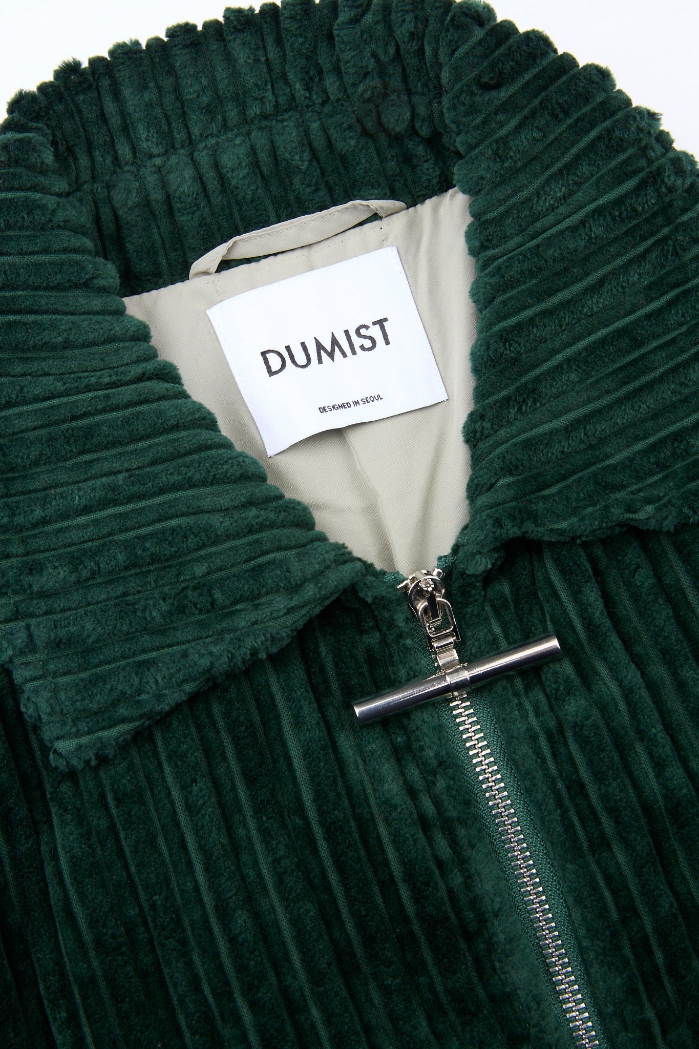 Corduroy Dark Green Zip Jacket