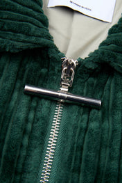 Corduroy Dark Green Zip Jacket