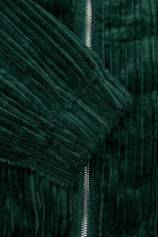 Corduroy Dark Green Zip Jacket