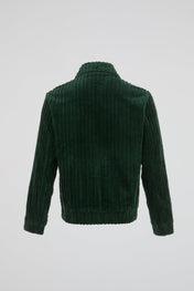 Corduroy Dark Green Zip Jacket