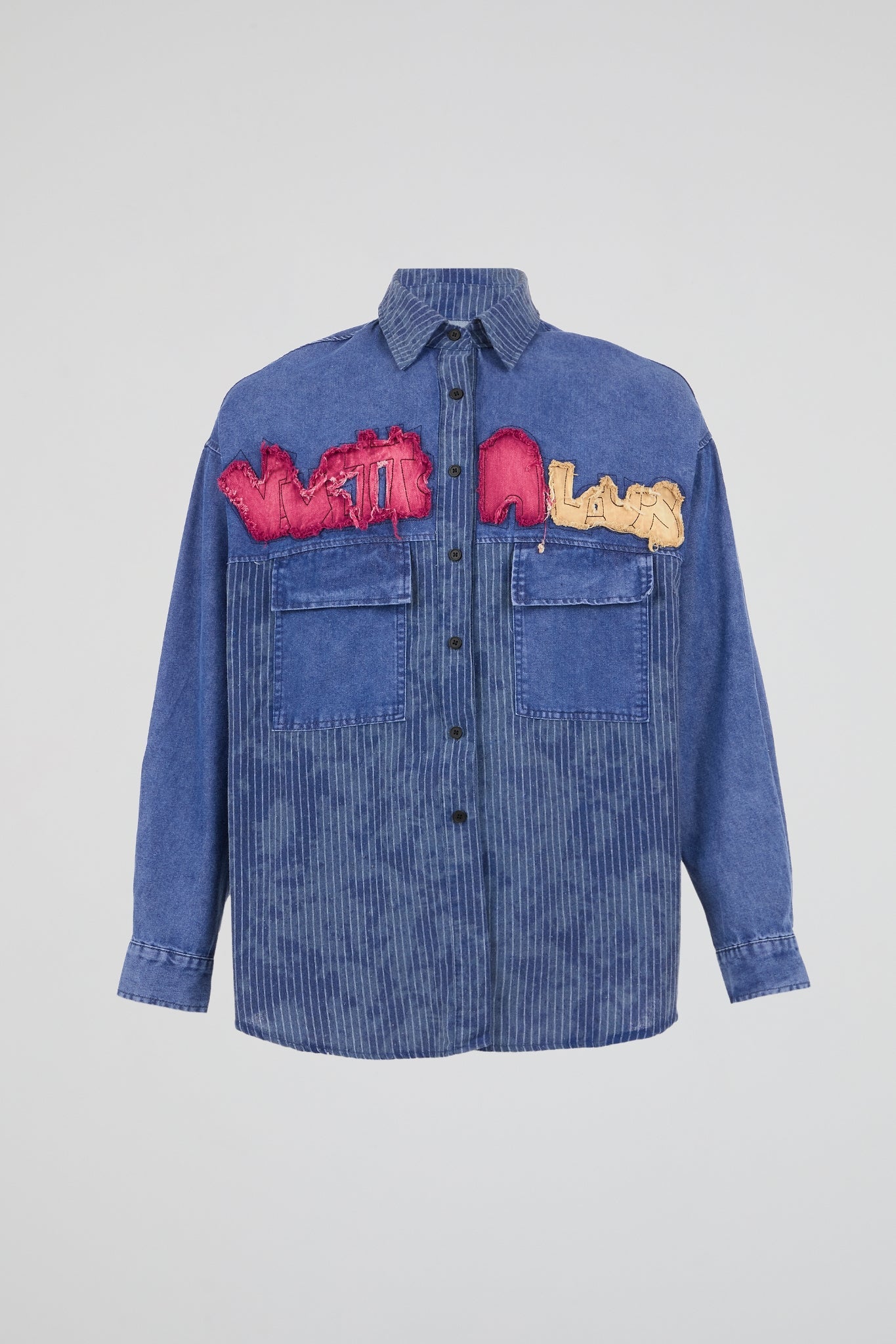 Dumist Goofy Patchwork Denim Shirt