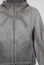 Panelled Hooded Jacket Grey