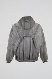 Panelled Hooded Jacket Grey
