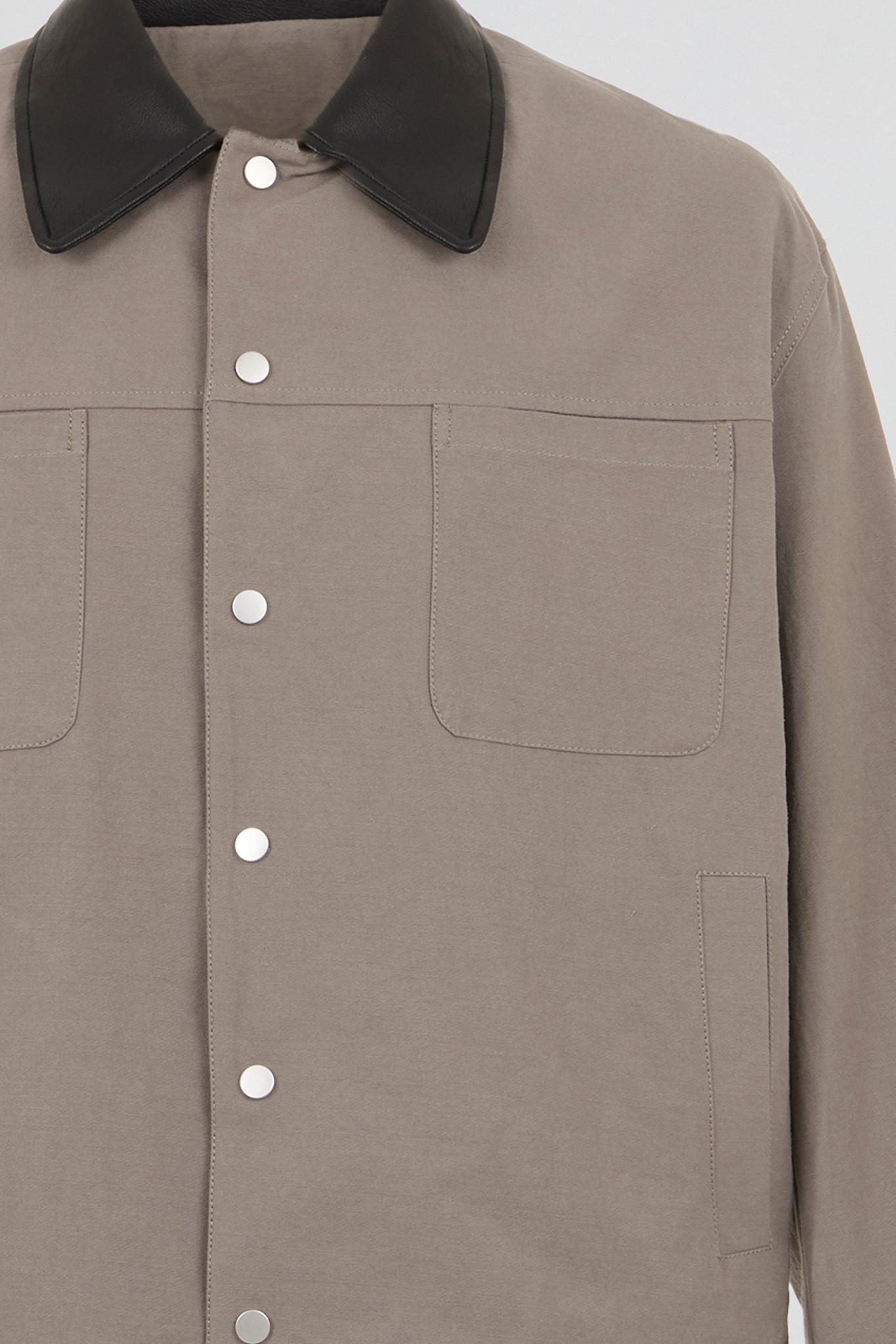 Contrast Collar Work Jacket