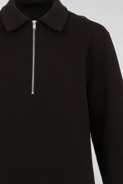 Black Quarter-Zip Pullover