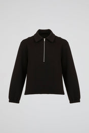 Black Quarter-Zip Pullover