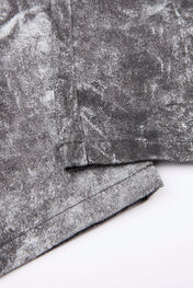 Acid-Washed Charcoal Wide-Leg Denim Trousers