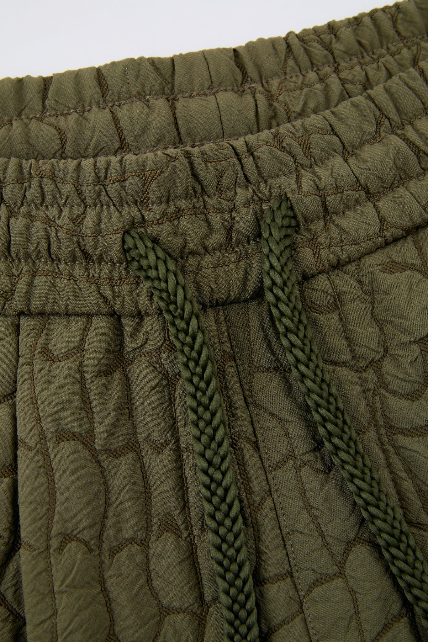 Quilted Texture Drawstring Shorts