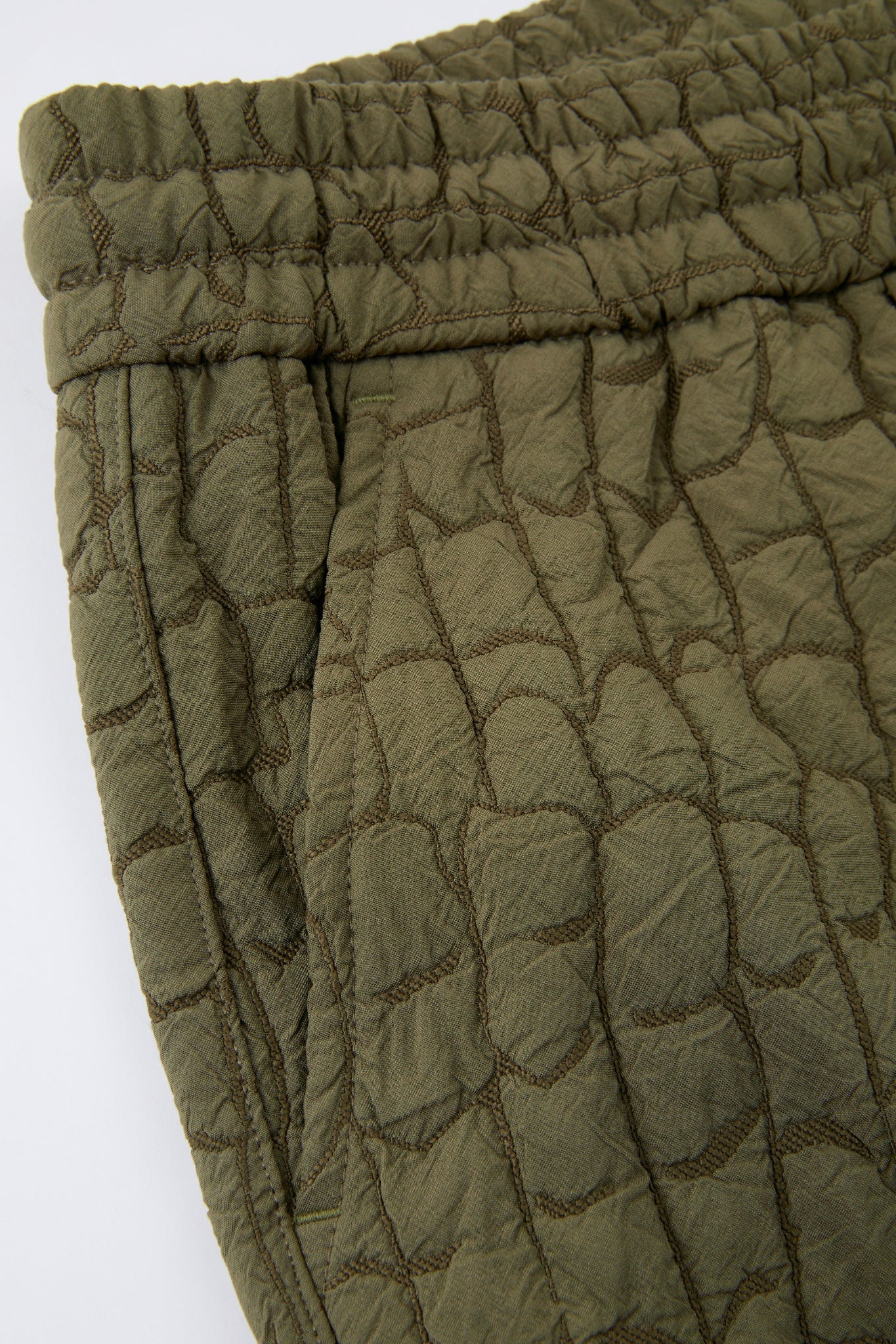 Quilted Texture Drawstring Shorts