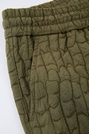 Quilted Texture Drawstring Shorts
