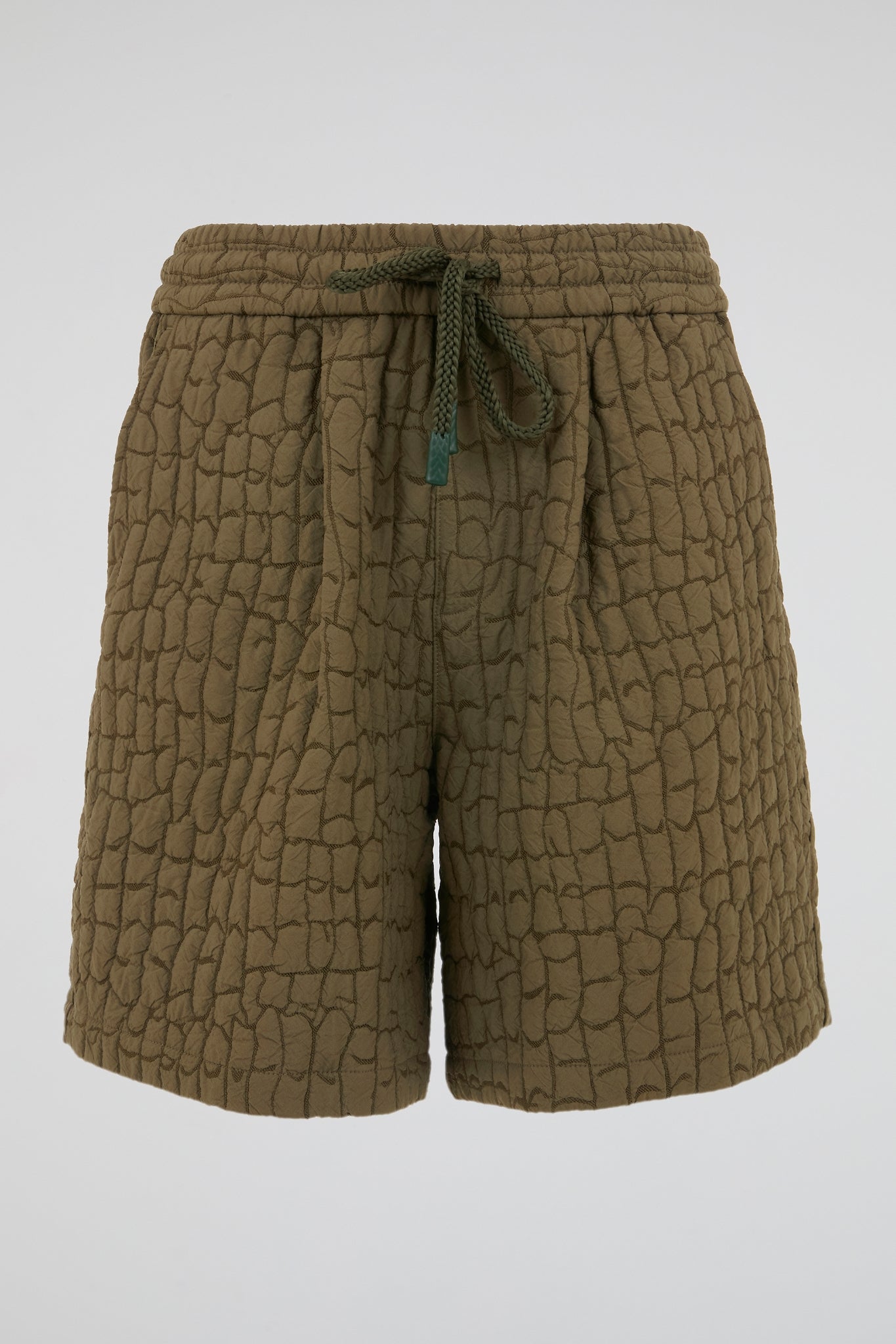 Quilted Texture Drawstring Shorts