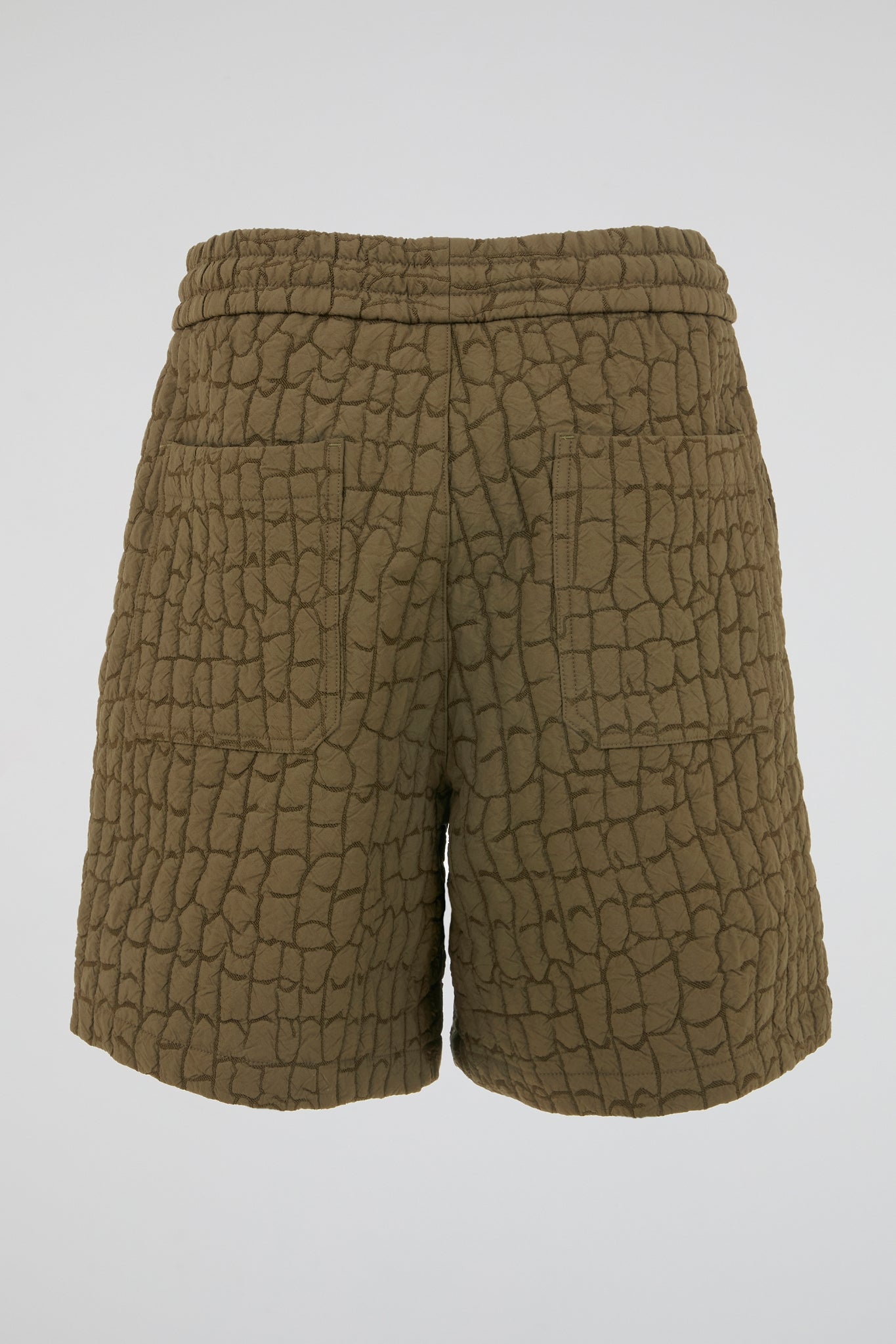 Quilted Texture Drawstring Shorts