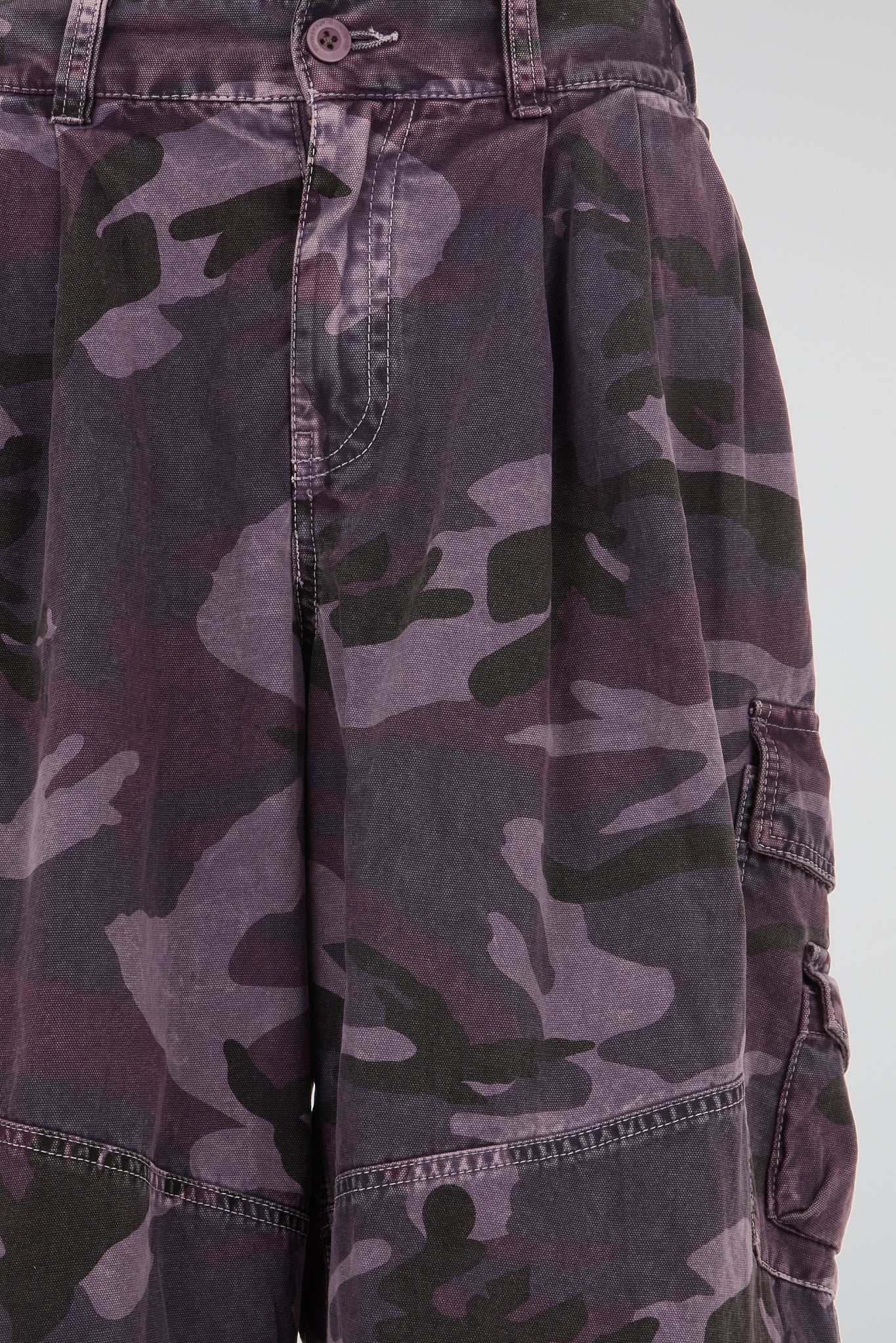Washed Camo Utility Shorts