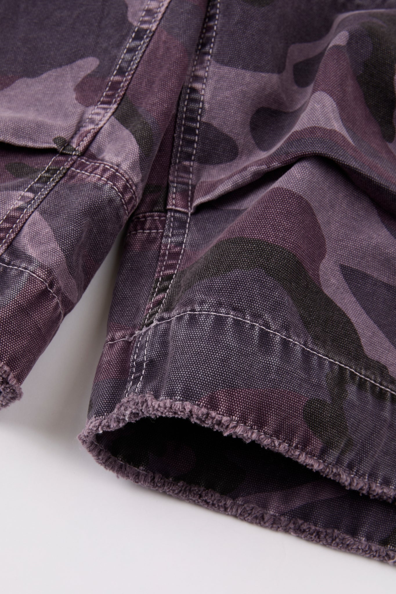 Washed Camo Utility Shorts