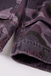 Washed Camo Utility Shorts