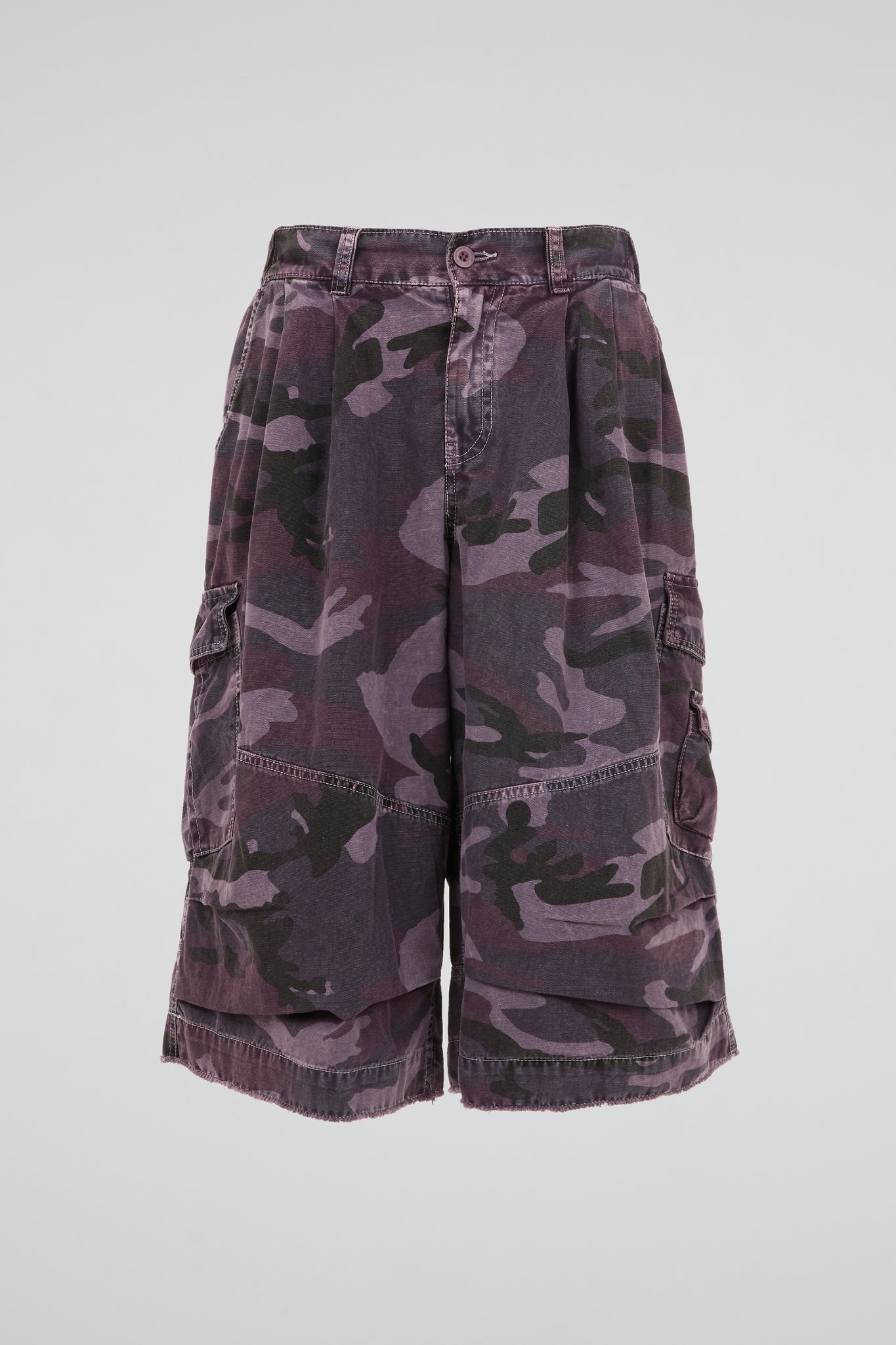 Washed Camo Utility Shorts