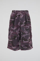 Washed Camo Utility Shorts