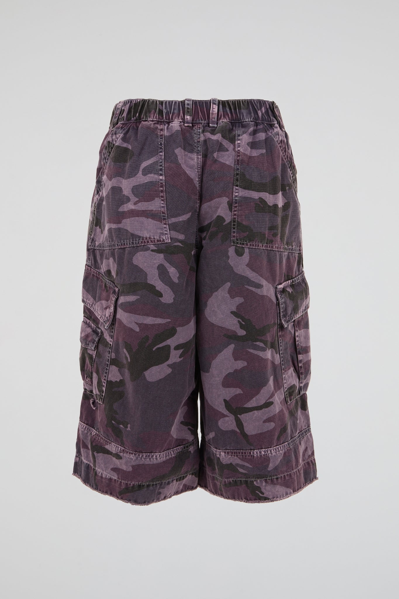 Washed Camo Utility Shorts