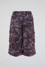 Washed Camo Utility Shorts