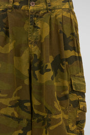 Washed Camo Utility Shorts