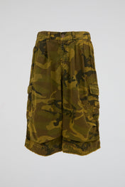 Washed Camo Utility Shorts