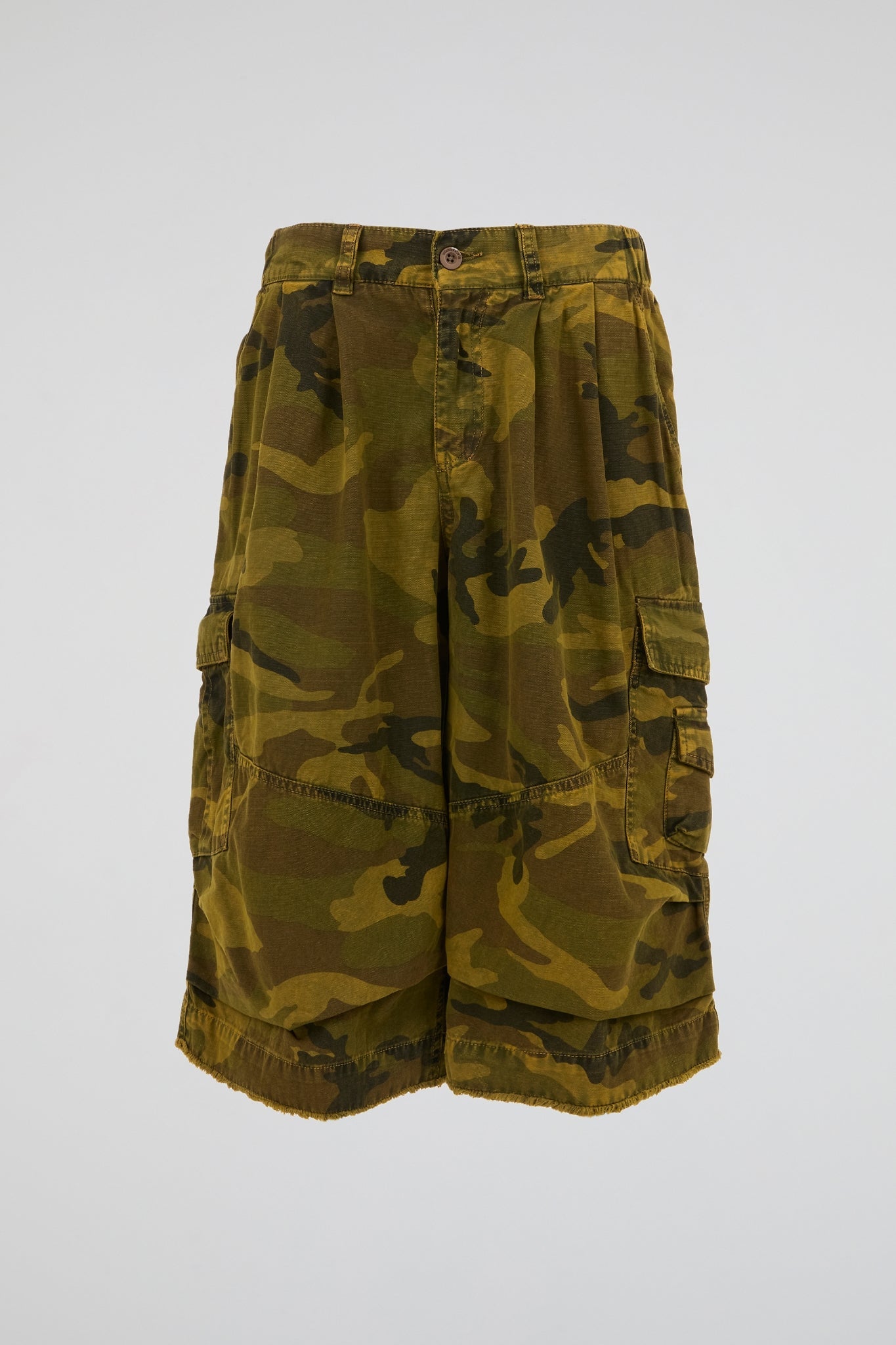 Washed Camo Utility Shorts