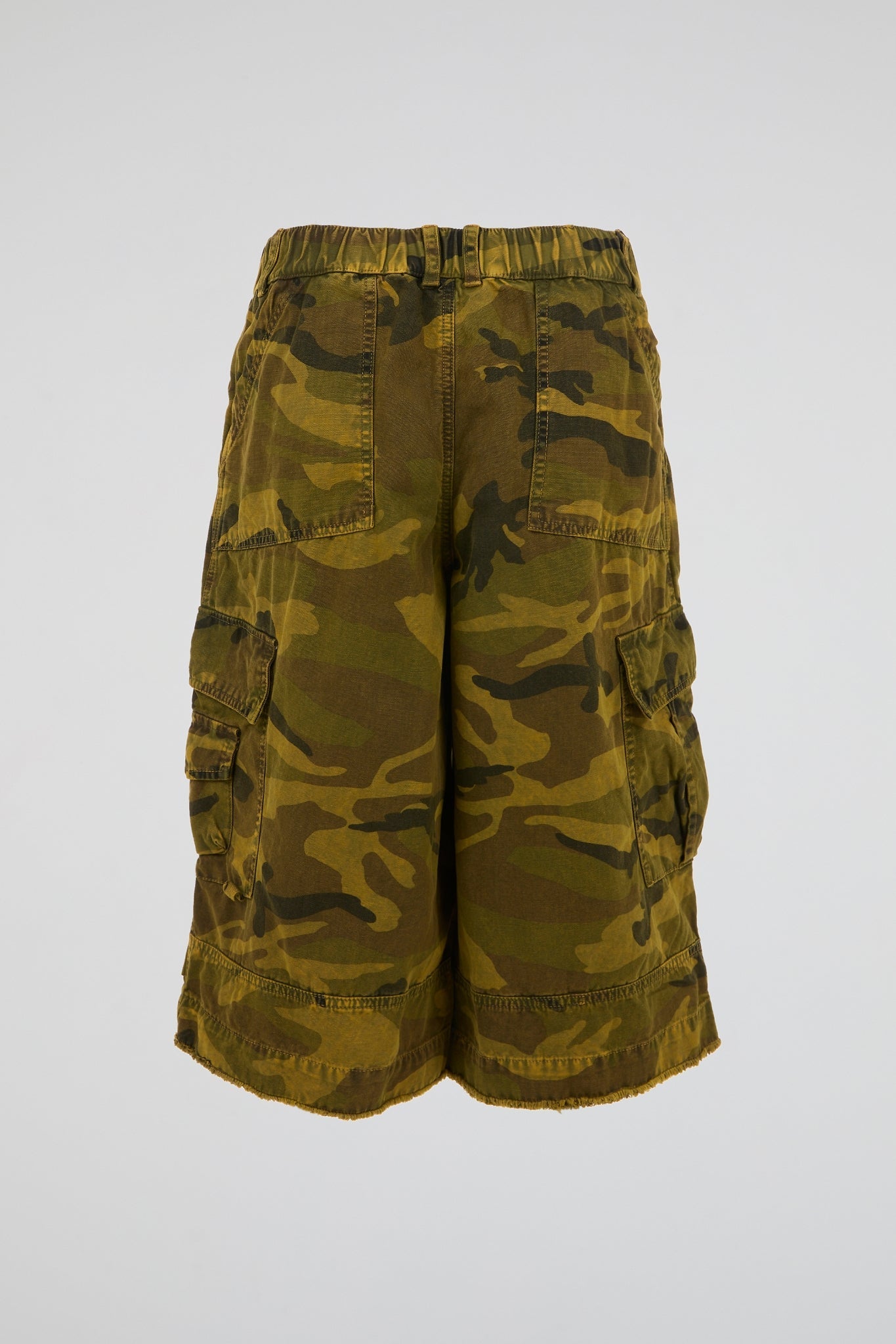 Washed Camo Utility Shorts