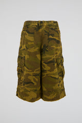 Washed Camo Utility Shorts