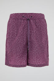 Pink Leopard Nylon shorts