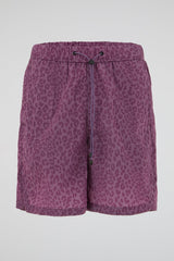 Pink Leopard Nylon shorts