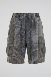 Abstract Ripstop Utility Shorts