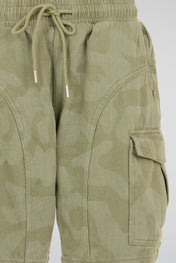 Green Camo Cargo Shorts